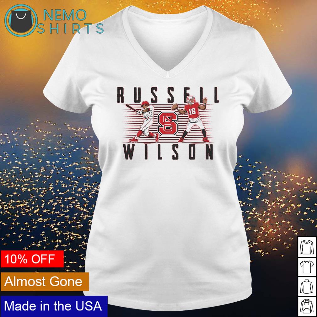 NC State Wolfpack Russell Wilson football and baseball shirt, hoodie,  sweater and v-neck t-shirt