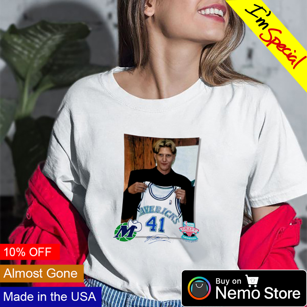 Dallas Mavericks Mitchell and Ness Dirk Nowitzki Draft Jersey shirt,  hoodie, sweater and v-neck t-shirt