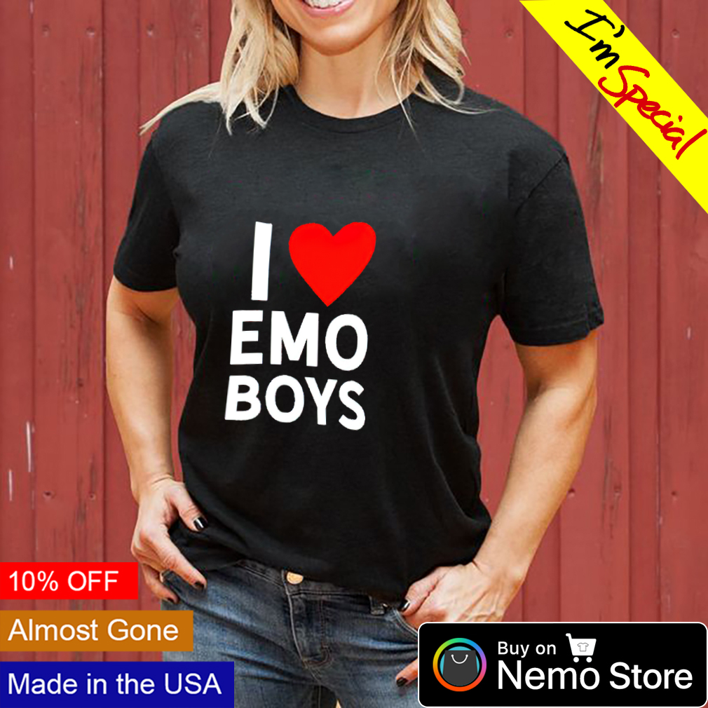 I Love Emo Boys T-Shirt , I Heart Emo Boys Shirt All Sizes Emo