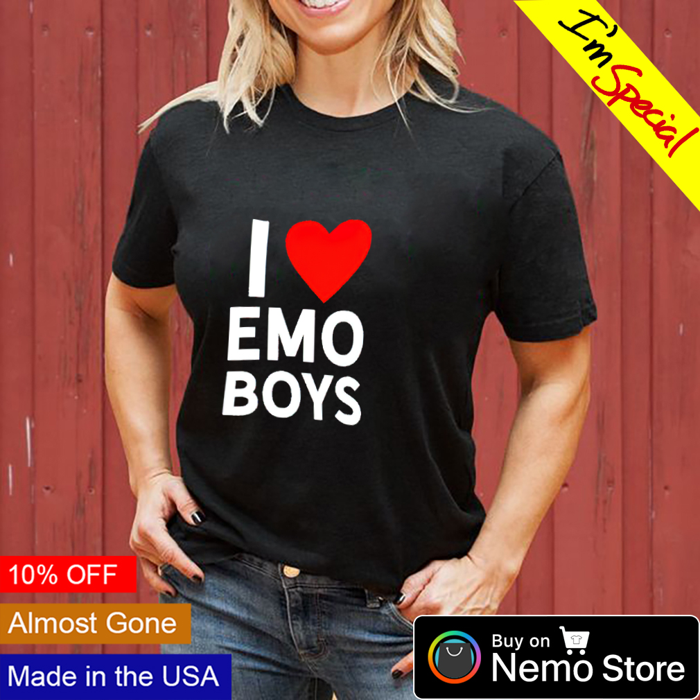 I Love Emo Boys I Heart Emo Boys Tshirt' Sticker