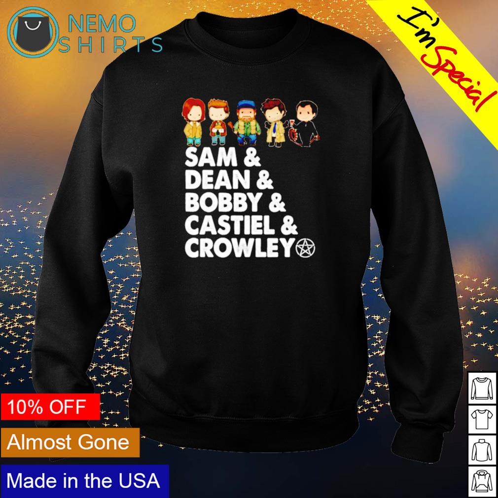 Men Tshirt Sam, Dean, Bobby. Castiel And Crowley Tshirt Men Tshirt Sam, Dean, Bobby. Castiel And Crowley Tshirt
