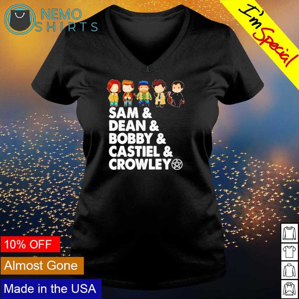 Men Tshirt Sam, Dean, Bobby. Castiel And Crowley Tshirt Men Tshirt Sam, Dean, Bobby. Castiel And Crowley Tshirt