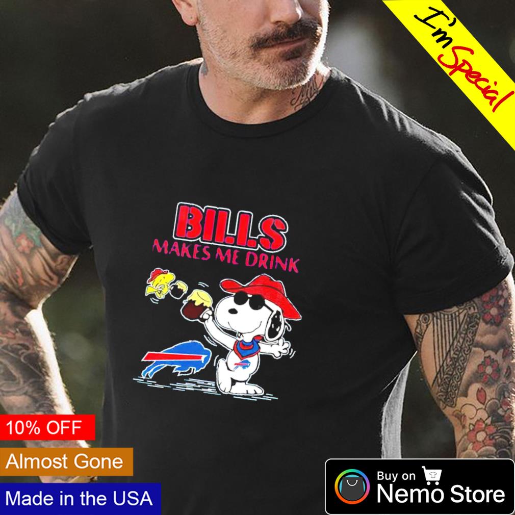 Buffalo Bills Snoopy make me drink cartoon T-shirt, hoodie