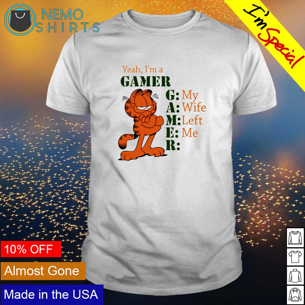garfield gamer shirt