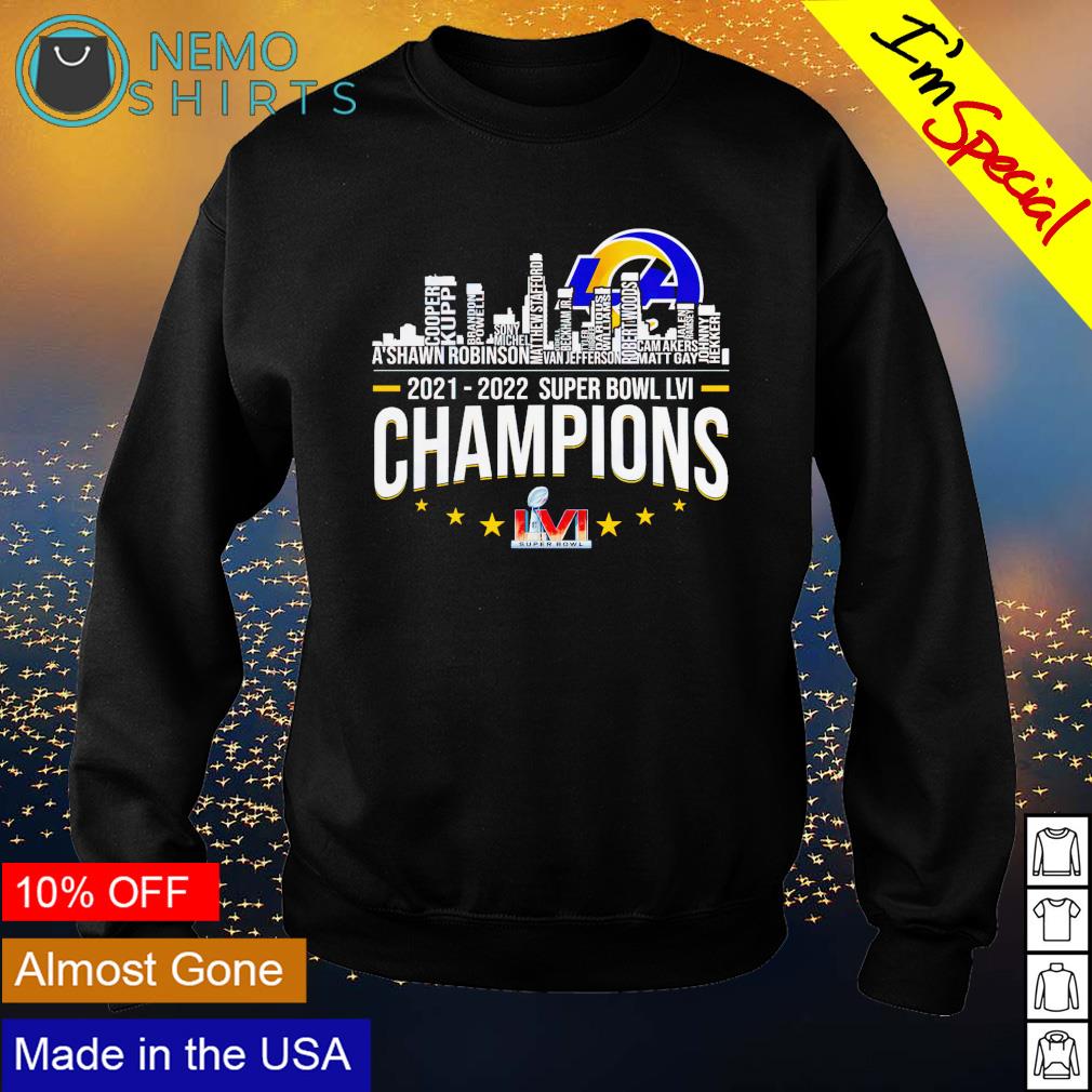 Los Angeles Rams Super Bowl Lvi Champions 2021 2022 Shirt, hoodie