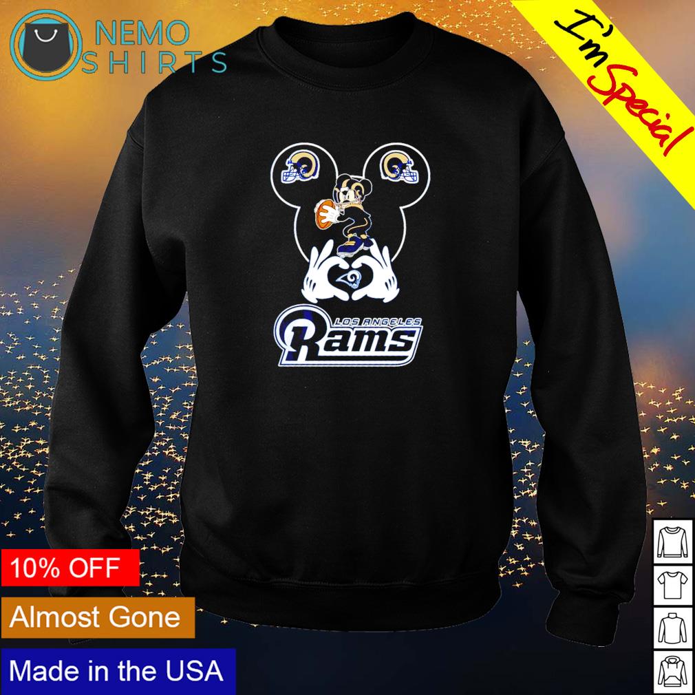 I Love The Rams Mickey Mouse Los Angeles Rams Women's V-Neck T-Shirt 