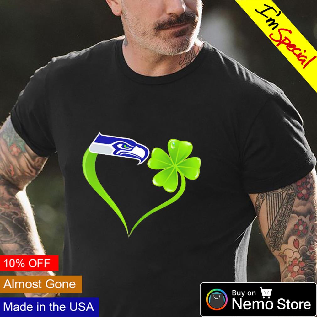 Seattle Seahawks shamrock heart St Patrick's day shirt, hoodie, sweater and  v-neck t-shirt