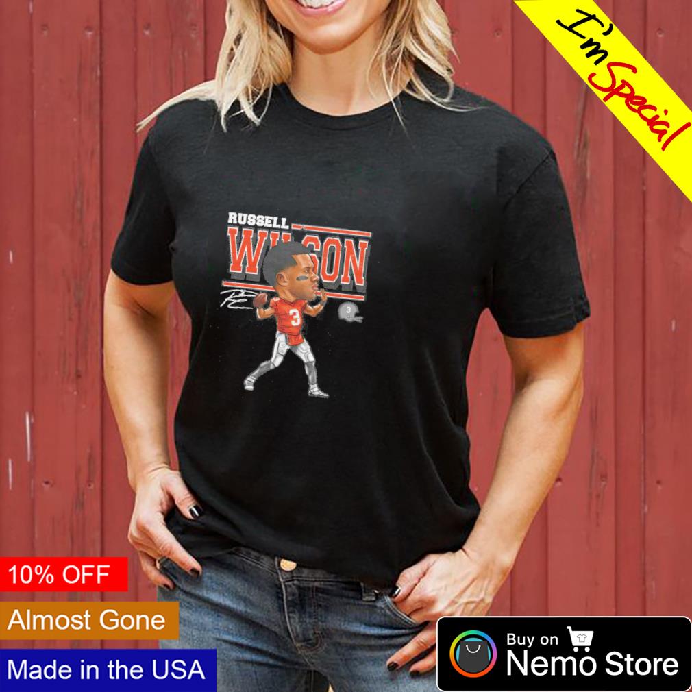 Broncos Russell Wilson Logo LADIES V-NECK T-shirt 