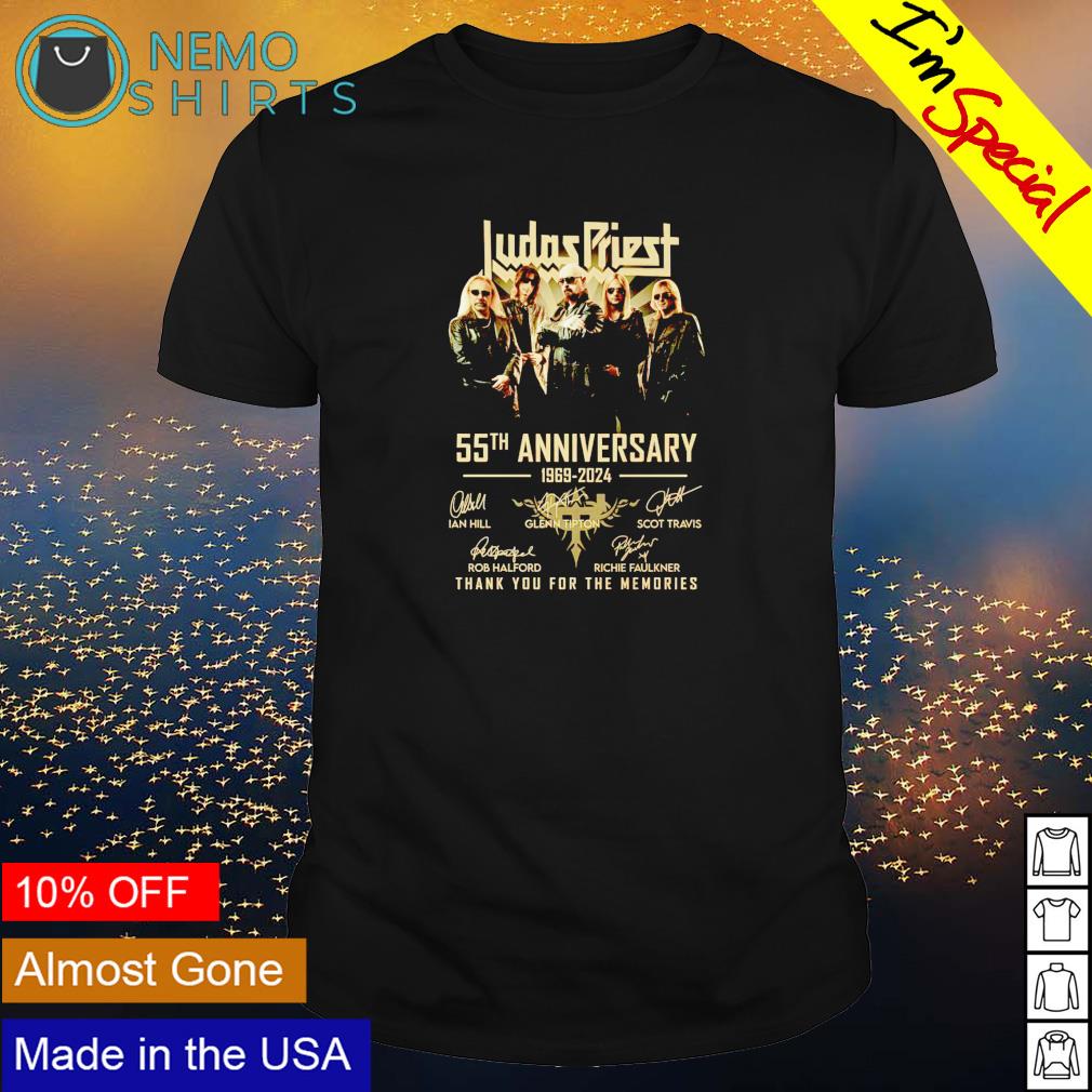 Judas Priest 55th Anniversary 1969 2024 signatures shirt, hoodie ...