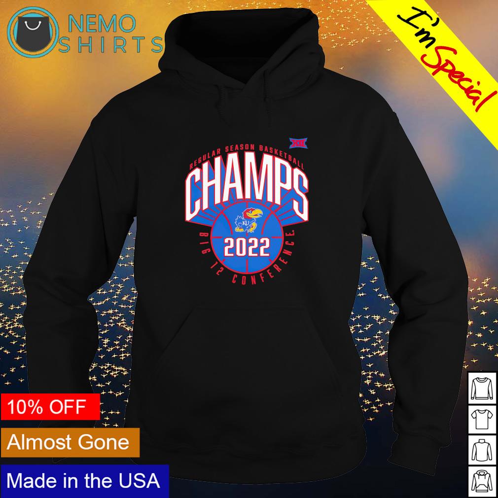 Kansas jayhawks 2023 big 12 men's basketball regular season champions shirt,  hoodie, sweater, long sleeve and tank top