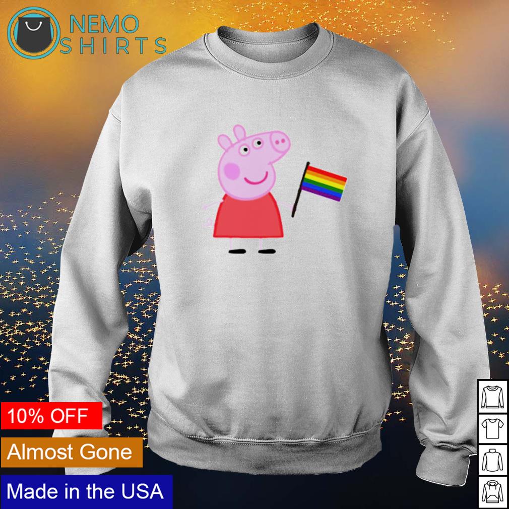 Peppa Pig gay flag shirt, hoodie, sweater and v-neck t-shirt