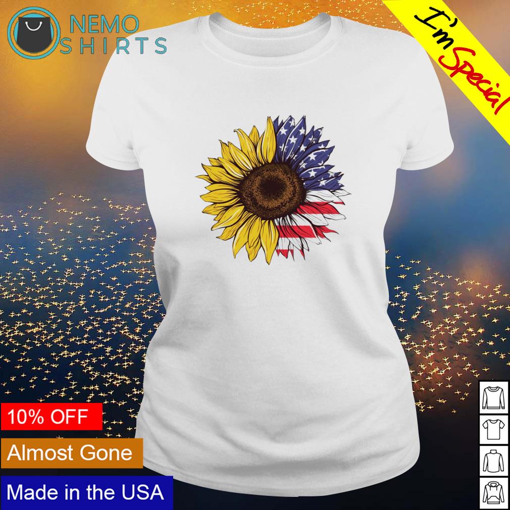 Sunflower American flag shirt, hoodie, sweater and v-neck t-shirt