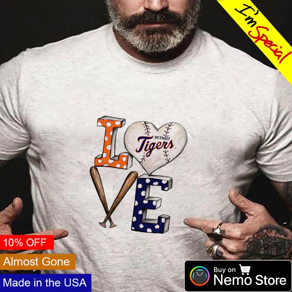 Detroit Tigers baseball love shirt - Online Shoping