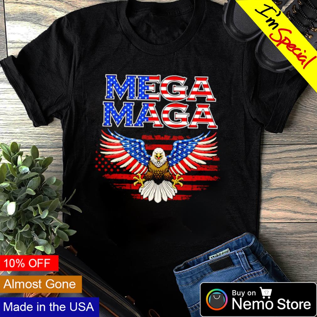 Eagle American flag mega maga shirt, hoodie, sweater and v-neck t-shirt