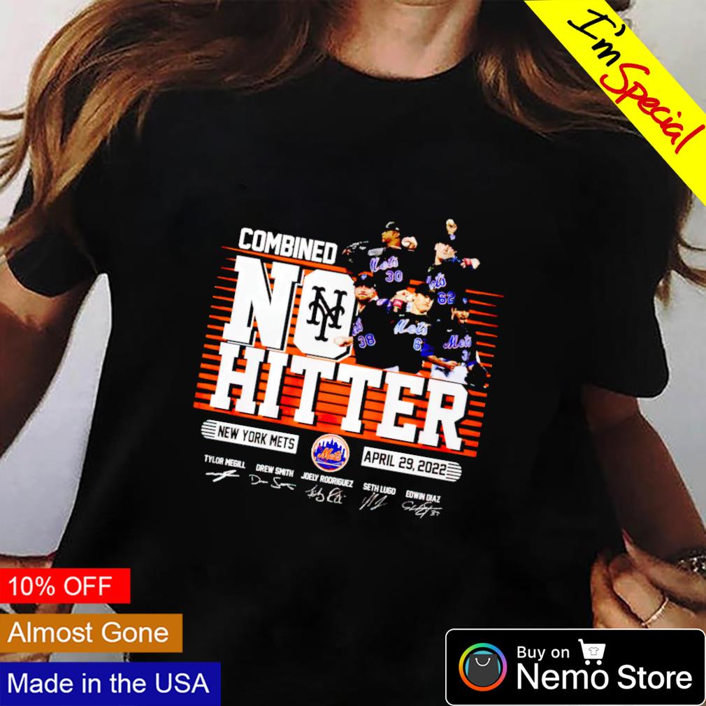 Combined no hitter New York Mets signatures 2022 shirt