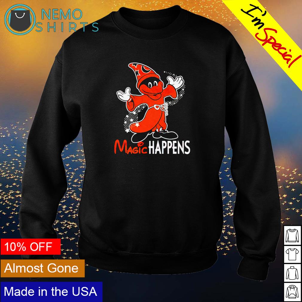 Baltimore Orioles magic happens shirt, hoodie, sweater and v-neck