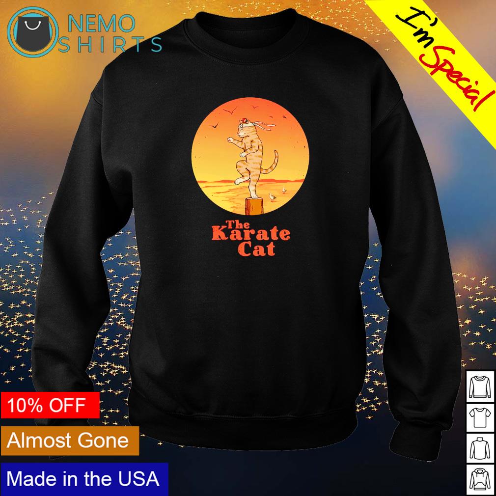 Cat Karate Kid the karate cat shirt hoodie sweater and v neck t