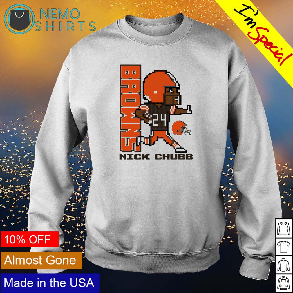 Cleveland Browns Nick Chubb pixel shirt, hoodie, sweater and v-neck t-shirt