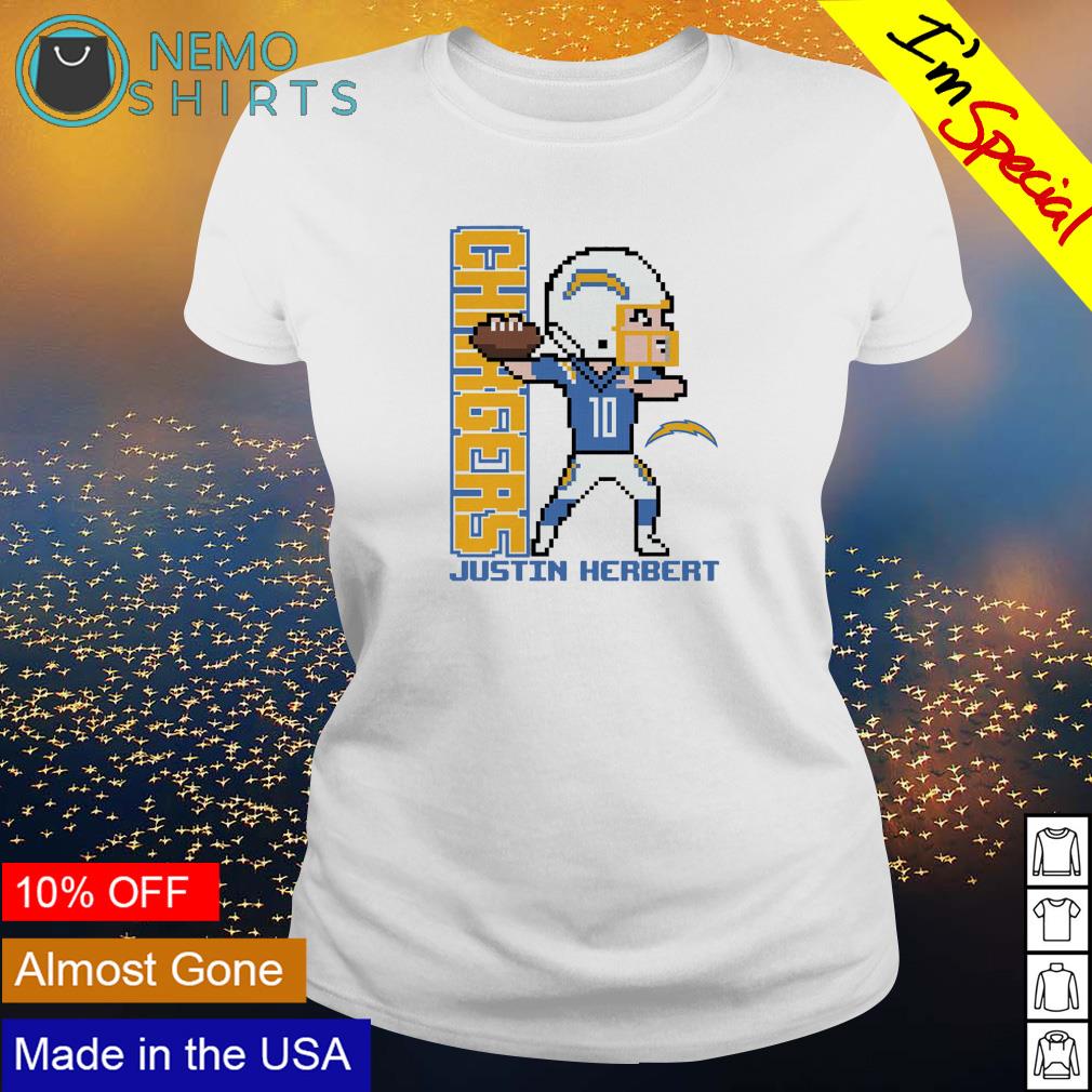 Los Angeles Chargers Justin Herbert pixel shirt, hoodie, sweater and v-neck  t-shirt