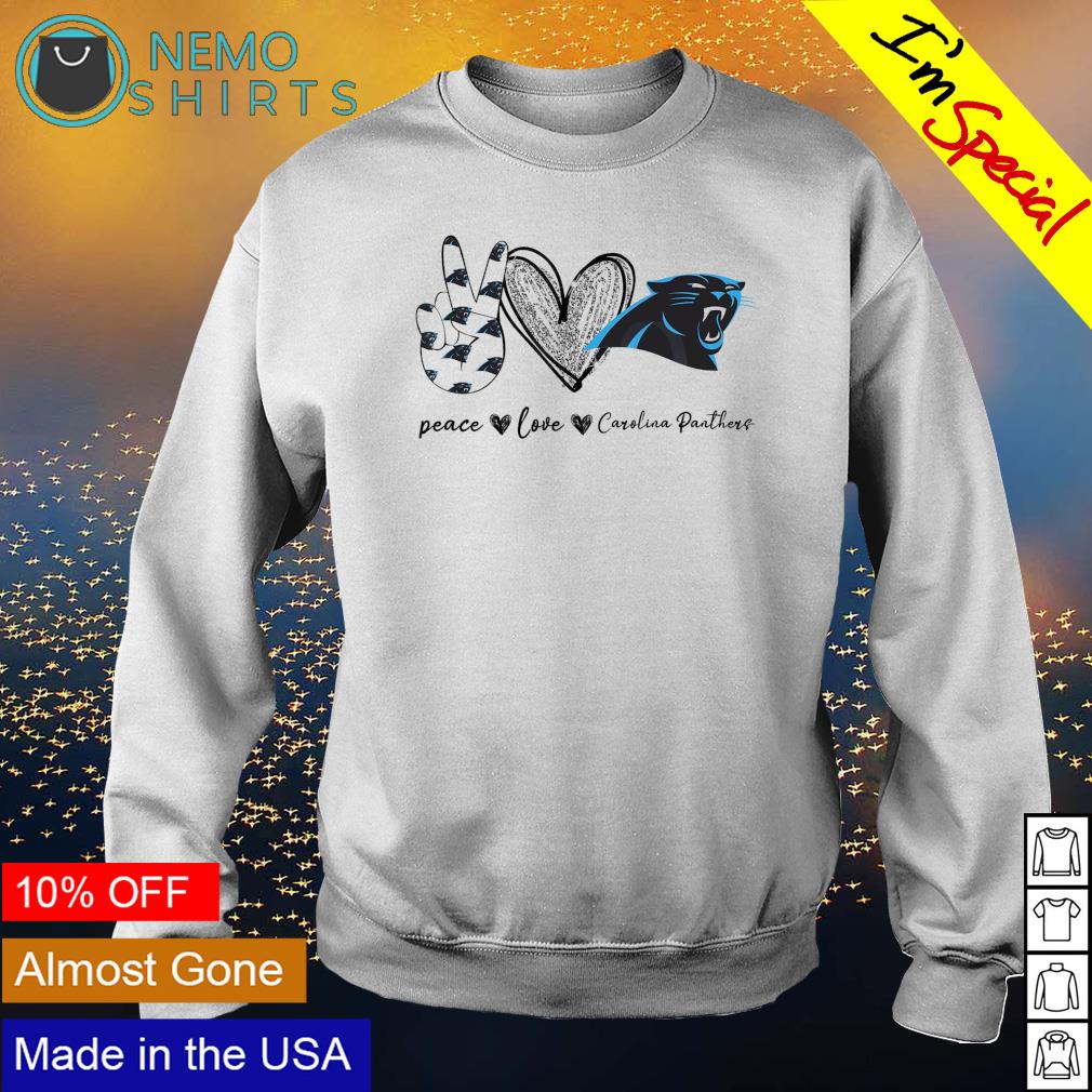 Peace love Carolina Panthers shirt, hoodie, sweater and v-neck t-shirt