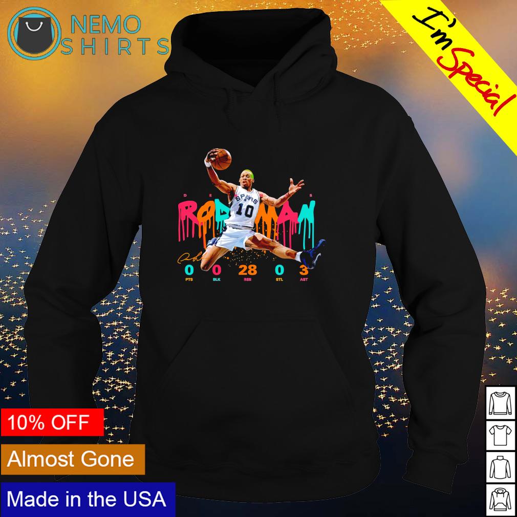 San Antonio Spurs Dennis Rodman signature colorful shirt, hoodie