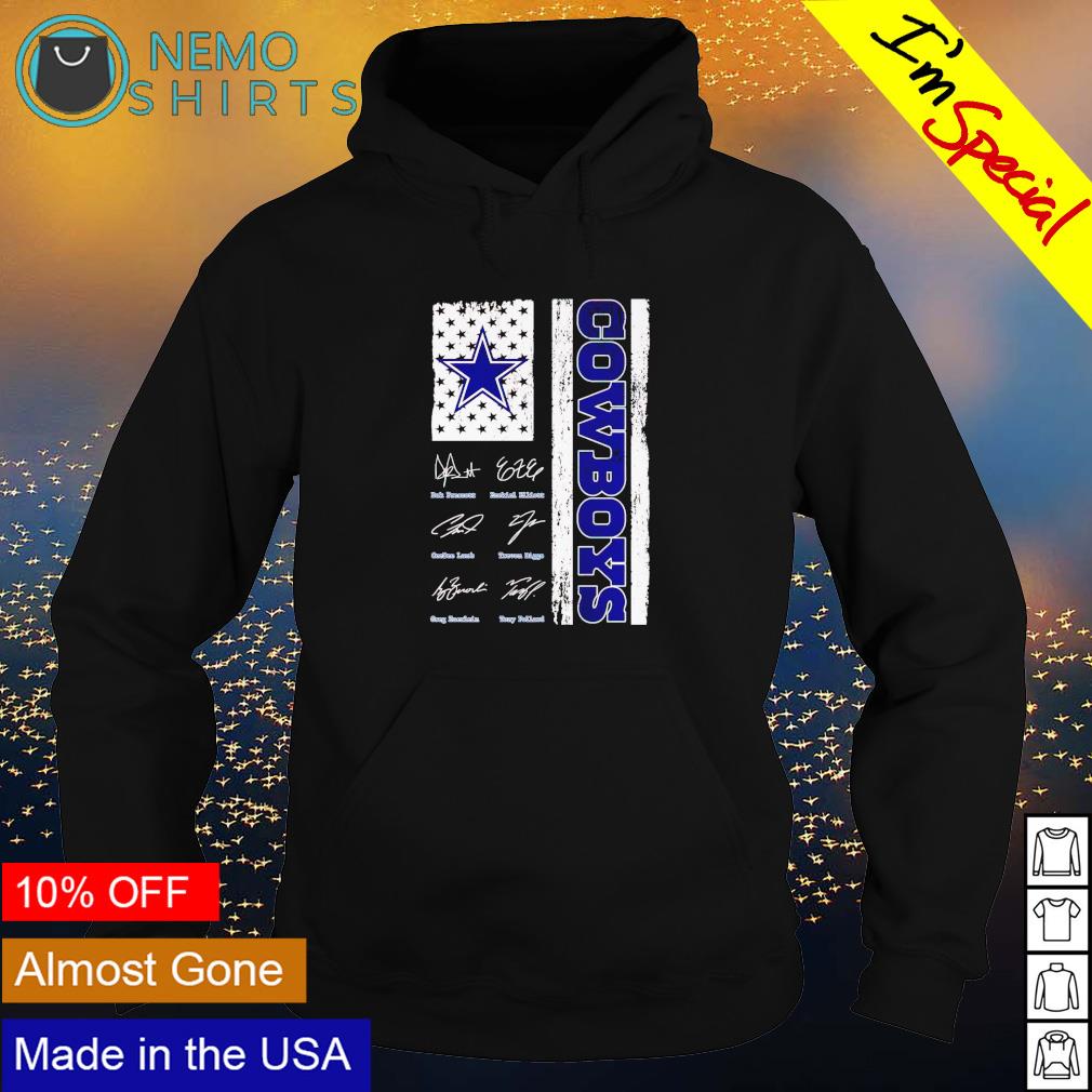 Dallas Cowboys American flag signatures shirt, hoodie, sweater and v-neck  t-shirt