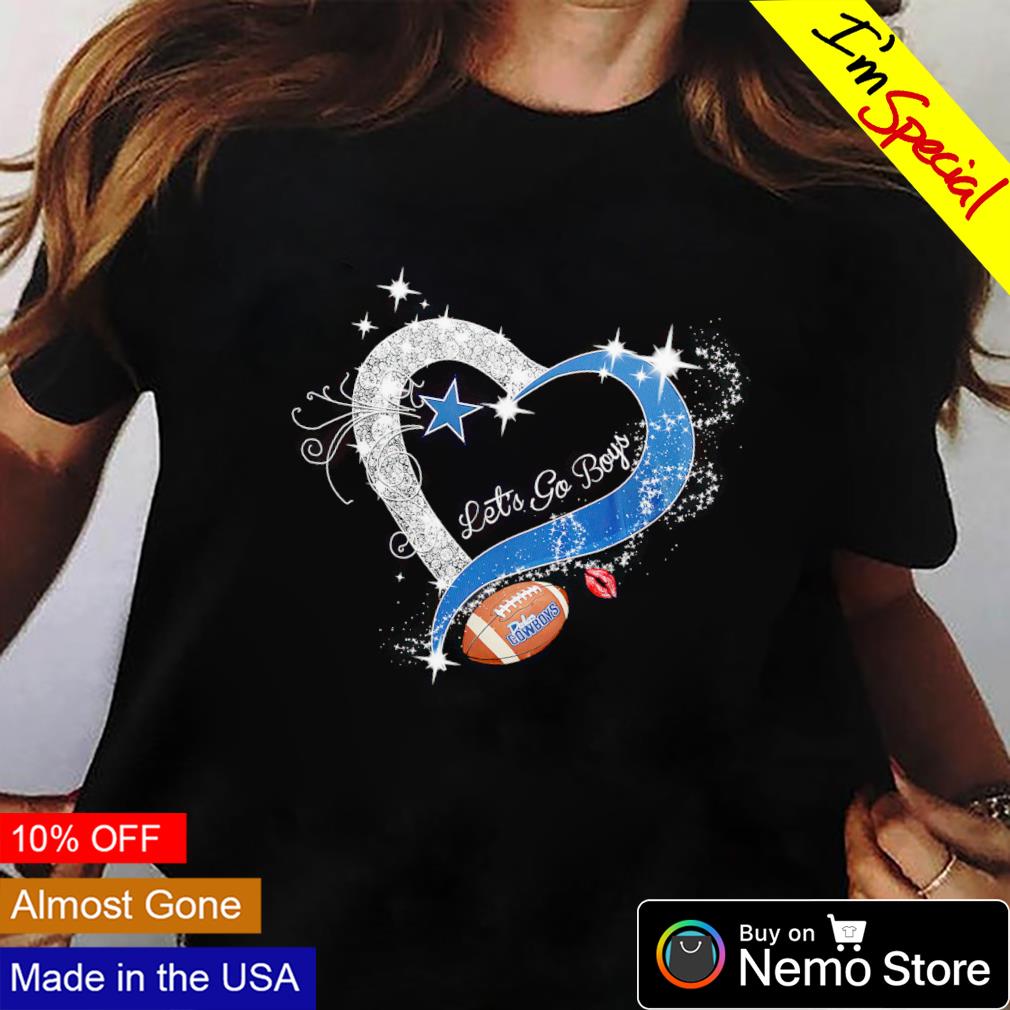 Dallas Cowboys logo heart Let's go Cowboys Shirt