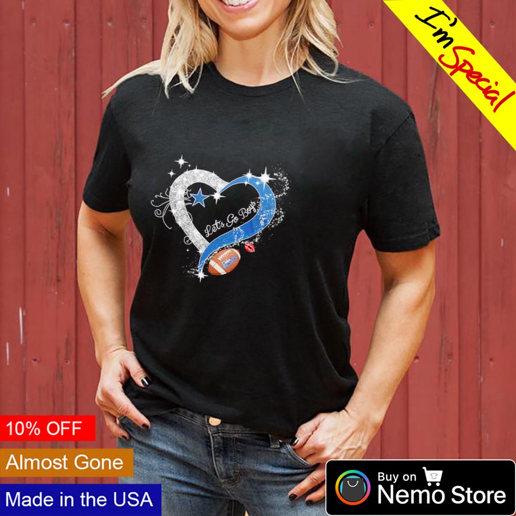 Dallas Cowboys logo heart Let's go Cowboys Shirt