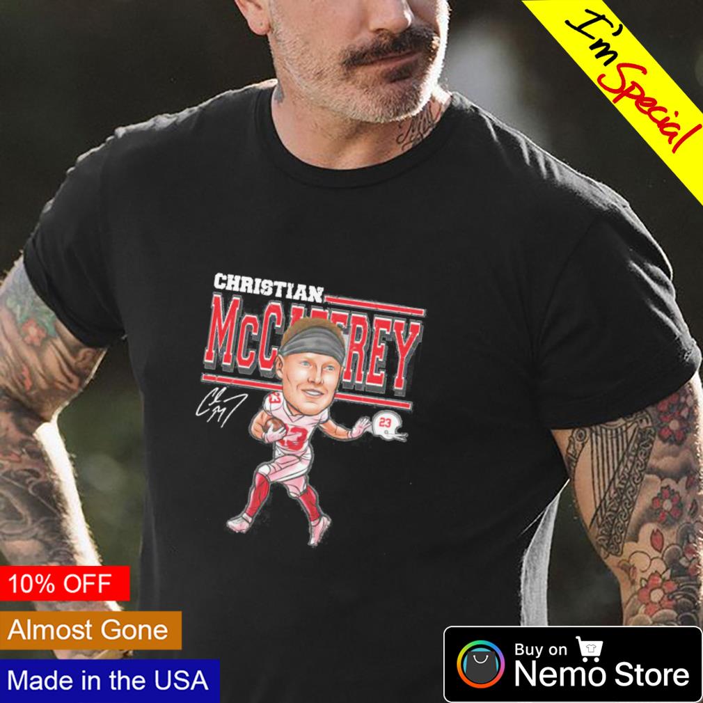 Christian Mccaffrey Graphic Toon 49ers Football Tee Shirt -   Denmark