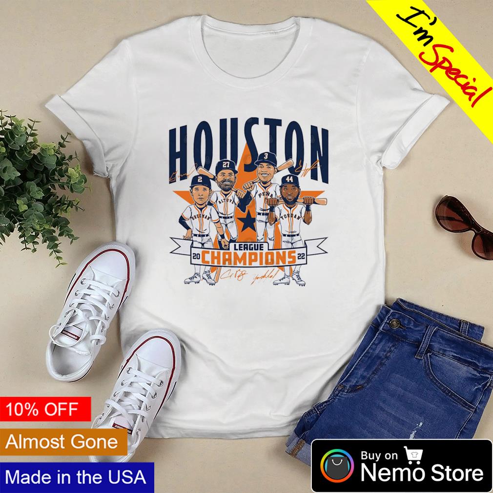 Caricature Houston Astros League Champions 2022 signatures shirt, hoodie,  sweater, long sleeve and tank top