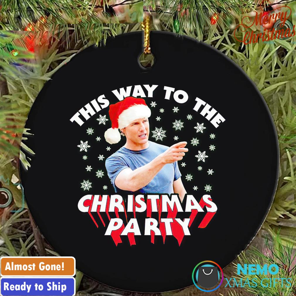 Tom Cruise this way to the Christmas party ornament
