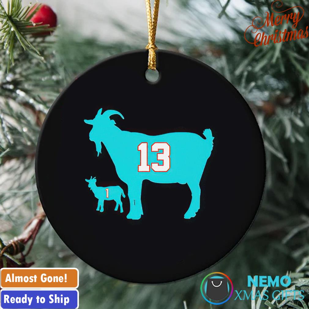 Miami Dolphins Dan Marino Tua Tagovailoa goats ornament