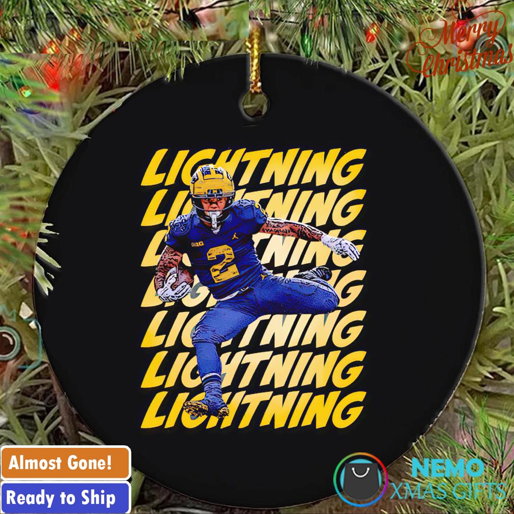 Blake Corum Michigan football lightning ornament hoodie sweater