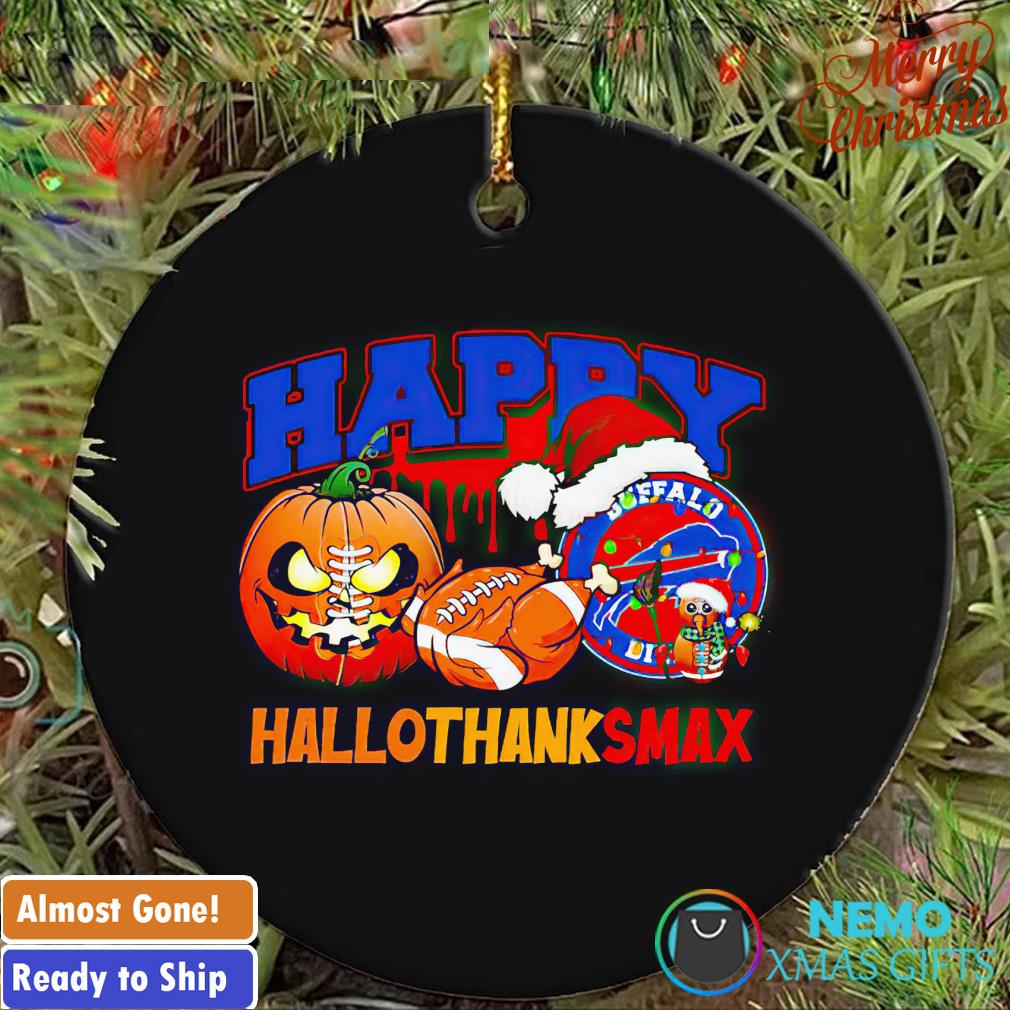 Buffalo Bills Hallothanksmas Halloween Thanksgiving Christmas ornament