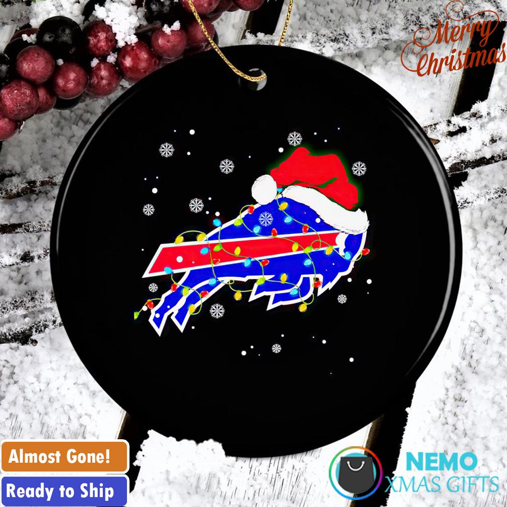 Buffalo Bills Santa hat Christmas ornament