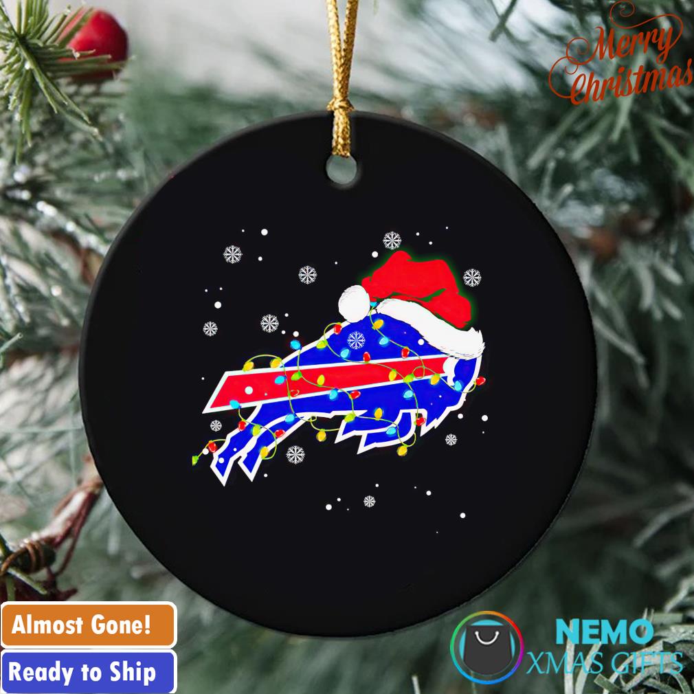 Merry Christmas Buffalo Bills NFL Santa And Reindeer Ornaments