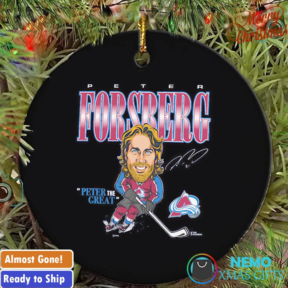 Colorado Avalanche Peter Forsberg Peter the great caricature signature ornament