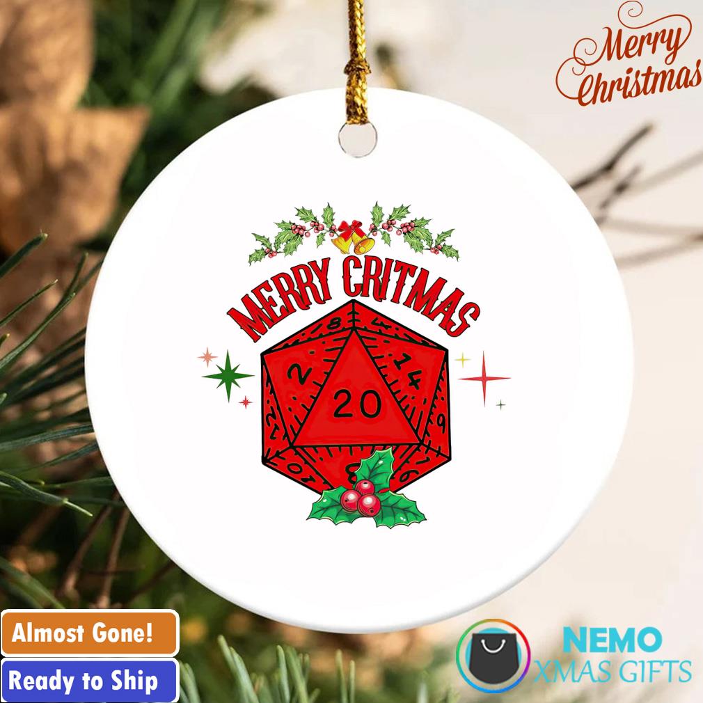 Merry Critmas - Christmas themed Dungeons and Dragons Hand Embroidery Kit  with Pattern and Supplies