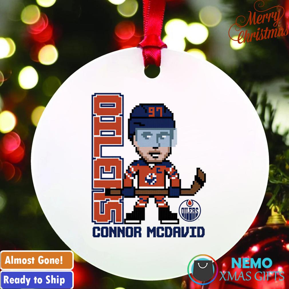 Edmonton Oilers Connor McDavid pixel player 2.0 ornament