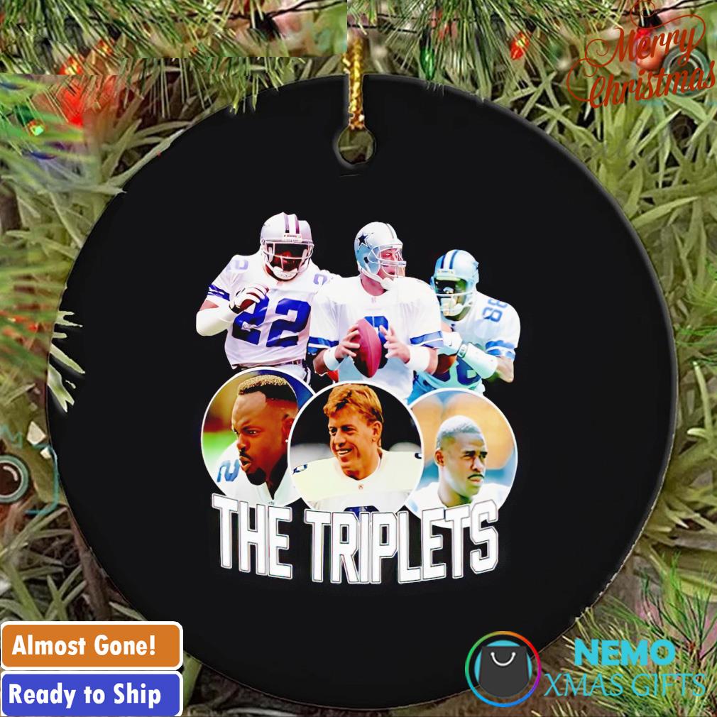 Emmitt Smith Troy Aikman And Michael Irvin the triplets ornament