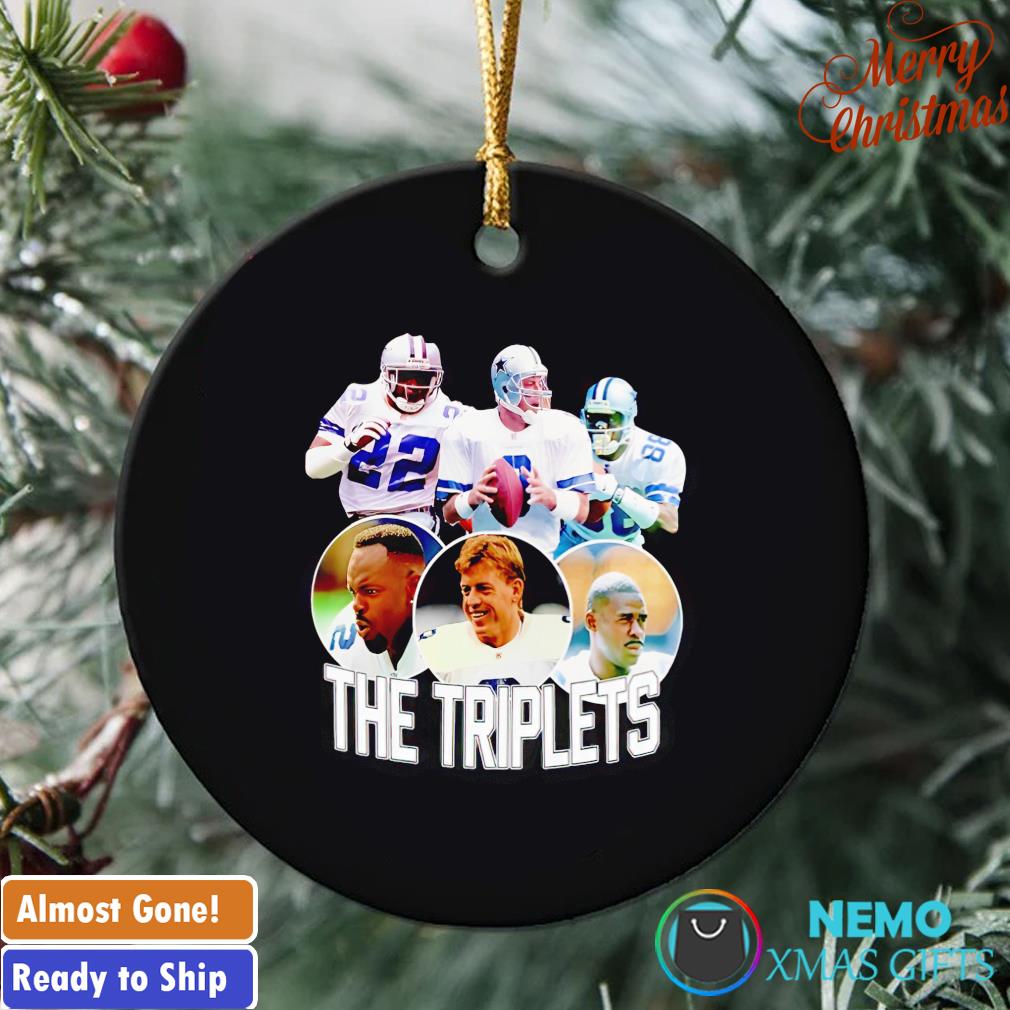 Emmitt Smith Troy Aikman And Michael Irvin the triplets ornament