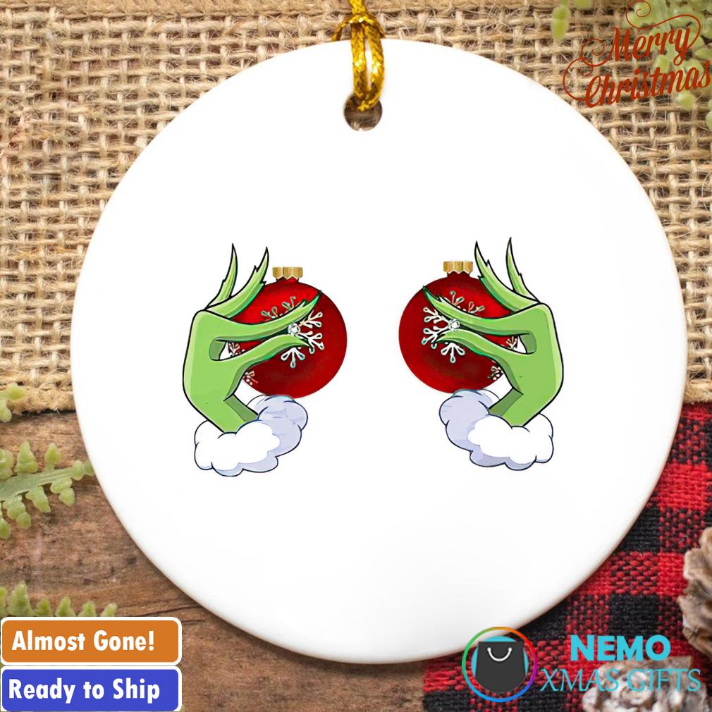 Grinch Ornament Boob Christmas ornament