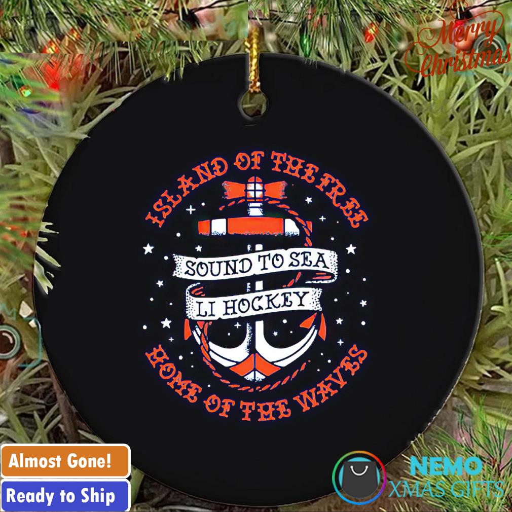 Island of the free home of the waves ornament