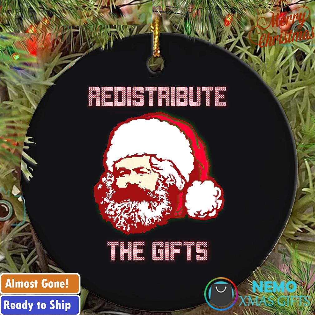 Karl Marx Santa redistribute the gifts ornament