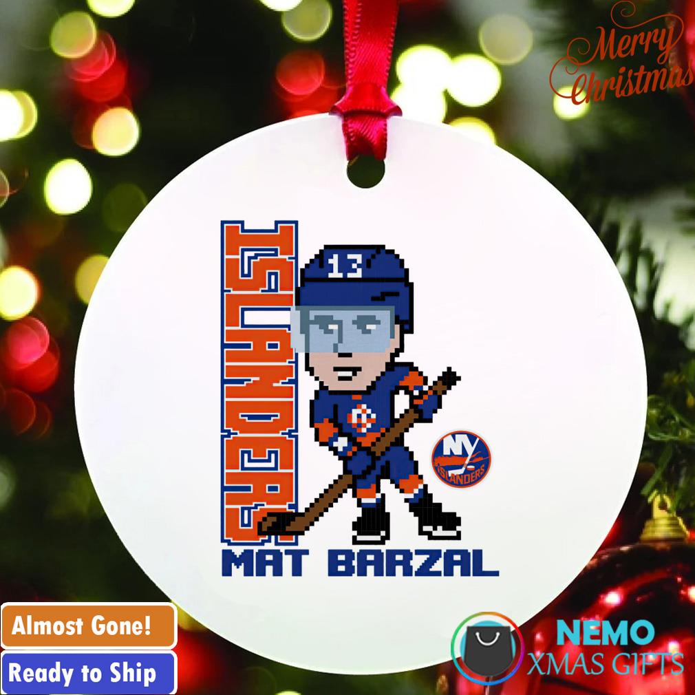 Mathew Barzal New York Islanders pixel player 2.0 ornament