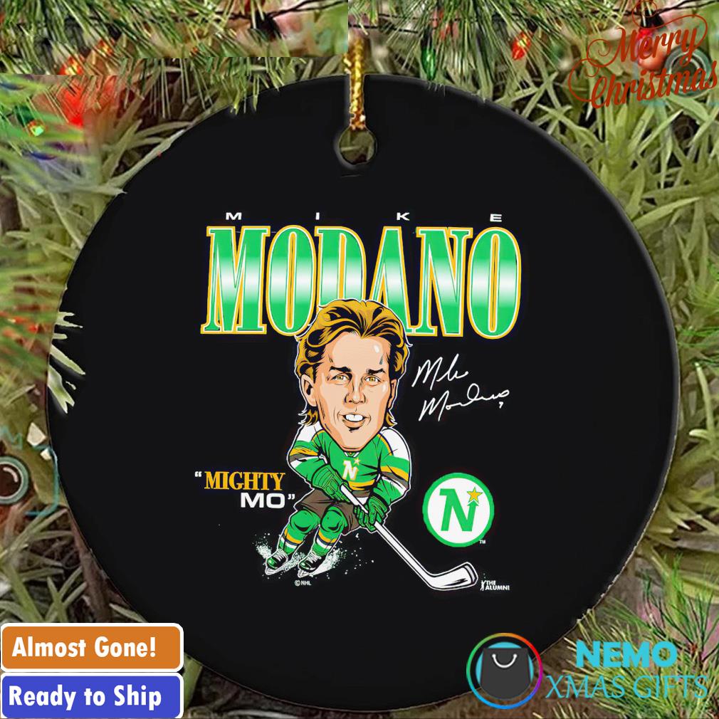 Minnesota North Stars Mike Modano MO caricature signature ornament