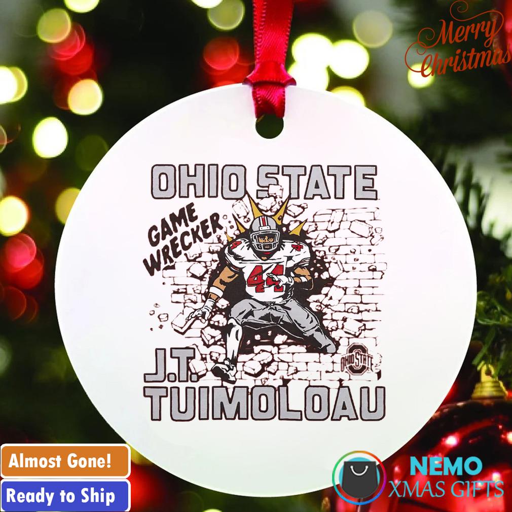 Ohio State J.T. Tuimoloau game wrecker ornament