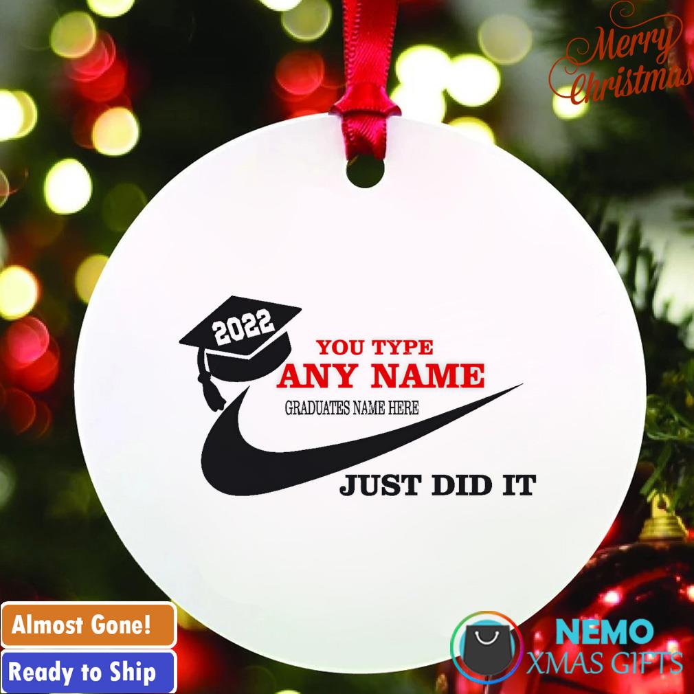 Personalized Nike just did it custom name ornament