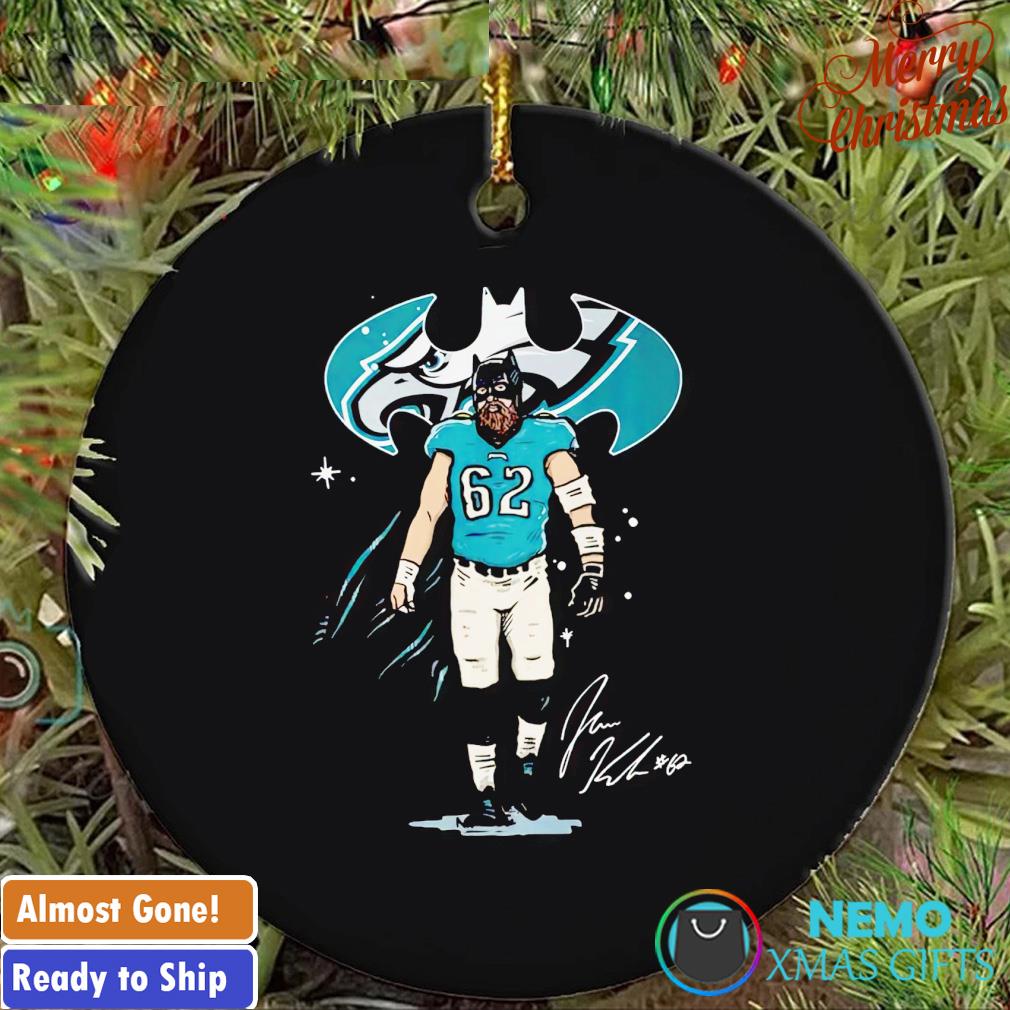 Philadelphia Eagles Jason Kelce Batman signature ornament