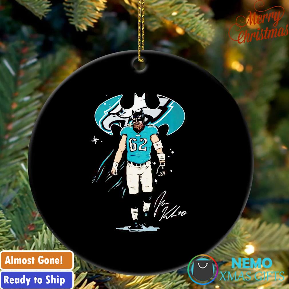 Philadelphia Eagles Jason Kelce Batman signature ornament